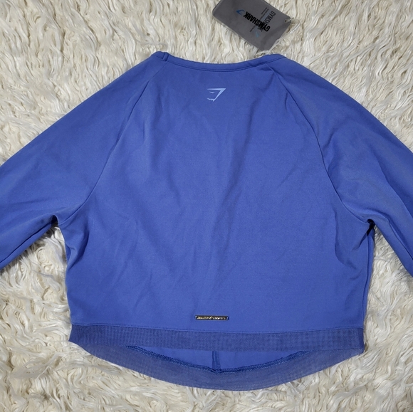 Gymshark x Whitney Simmons Long Sleeve Crop Top Beautiful Blue Size Medium - Picture 12 of 14